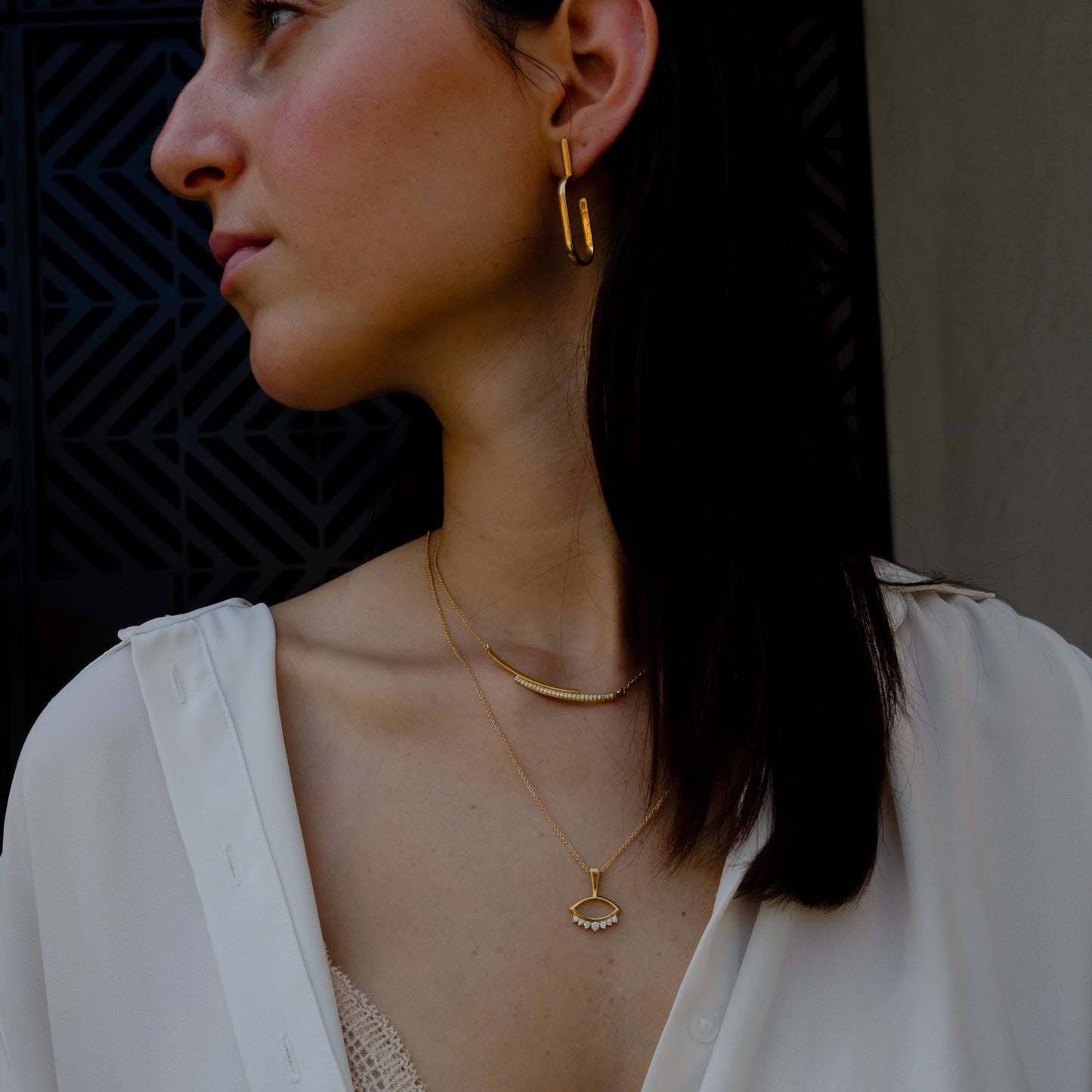 Modern gipsy U earrings